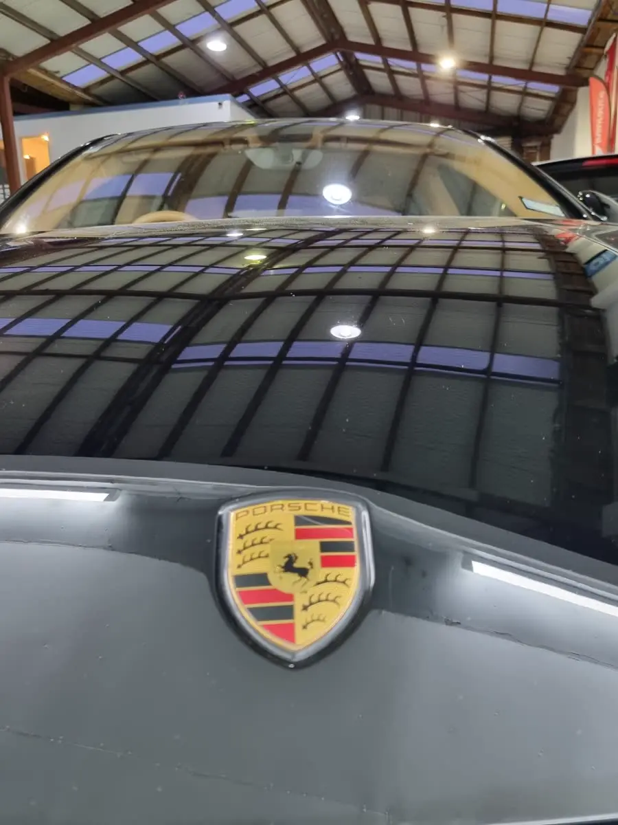 Close-up of a glossy, protected paint finish